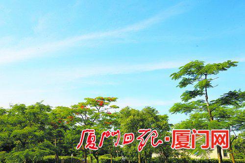 　　2016年我市的空气质量优良率为98.9%，“厦门蓝”频现。（资料图）