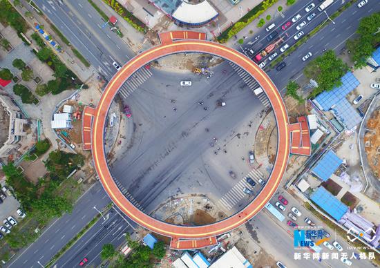 　　必达天桥航拍图 飞手陈嘉新