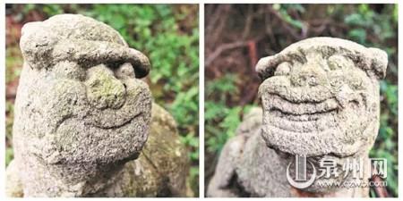 墓前有一对锡兰风格的石狮子 (高泽漳 摄) 墓前有一对锡兰风格的石狮子 (高泽漳 摄)