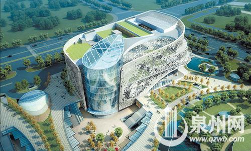像搭积木 泉州市图书馆主体完工 图书馆效果图