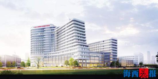 复旦大学附属中山医院厦门医院效果图。