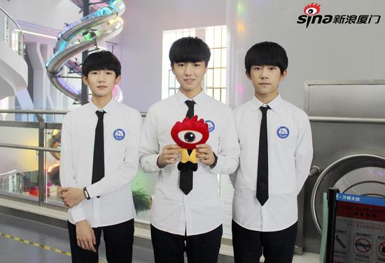 TFboys接受新浪厦门采访。