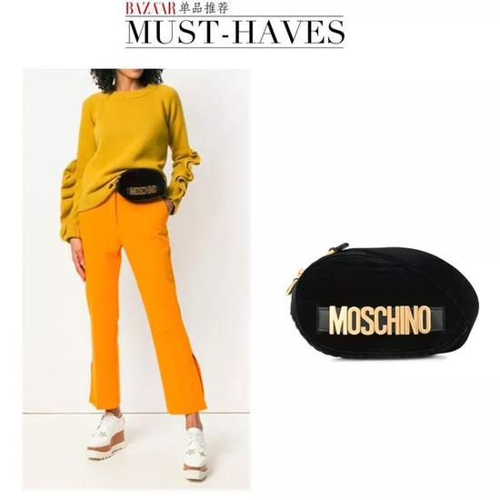 Moschino 丝绒腰包