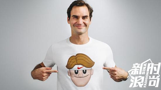 费天王与NIKE合作推出Federer emoji