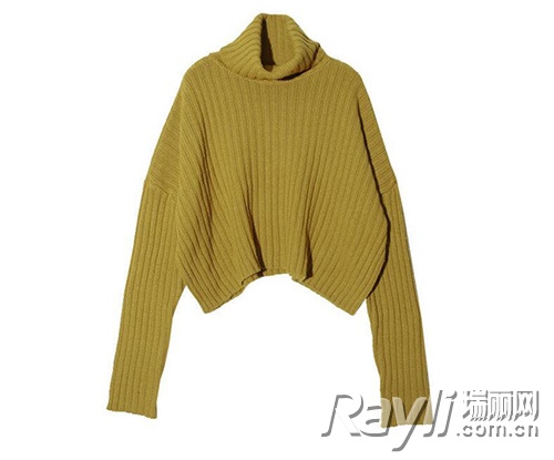 Stylenanda开衩摆加长袖高领罗纹针织衫 RMB355