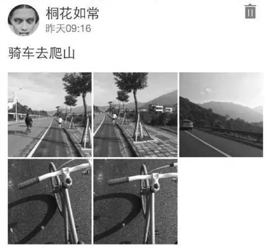 事发前,小洪在朋友圈发了一张“死飞”的照片