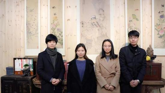 左起分别是林雷杰、朱佳文、琚银萍、俞佳伟