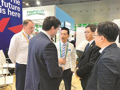 进博会期间领导与客商交流