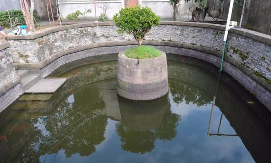 ▲成房院内的荷花池