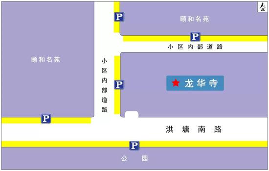 参加龙华寺祈福活动的市民,在龙华寺北侧、西侧靠右以及洪塘南路两侧停放。