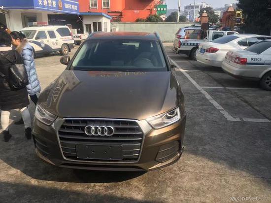 宁波一医院门口 撞人逃逸的无牌奥迪车主落网