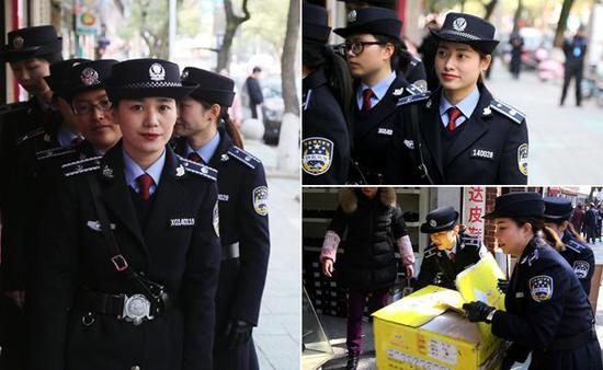 宁海街头现高颜值执法女子中队