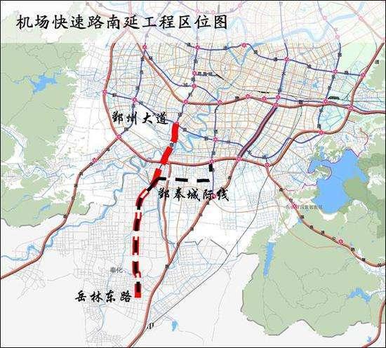 机场快速路南延工程规划方案公示 可直达奉化城区