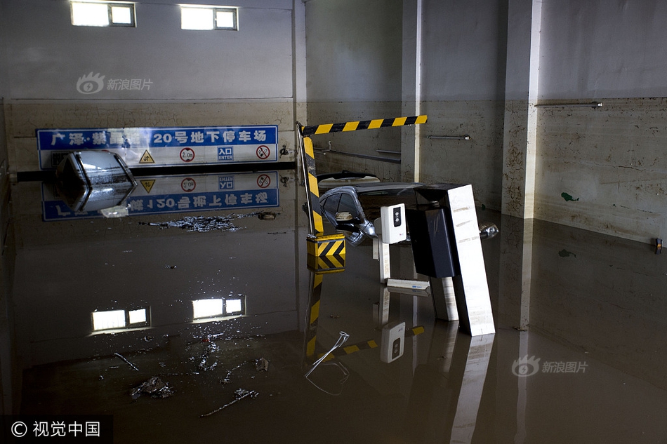 吉林：洪水过境 多辆汽车被淹