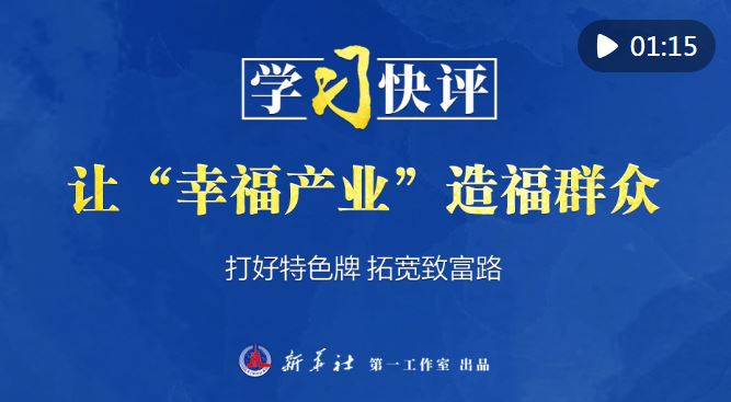 学习快评|让“幸福产业”造福群众
