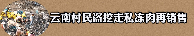 云南村民盗挖走私冻肉重新销售 警方已抓获7人