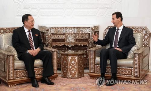 叙利亚总统4日会见朝鲜外相(韩联社)