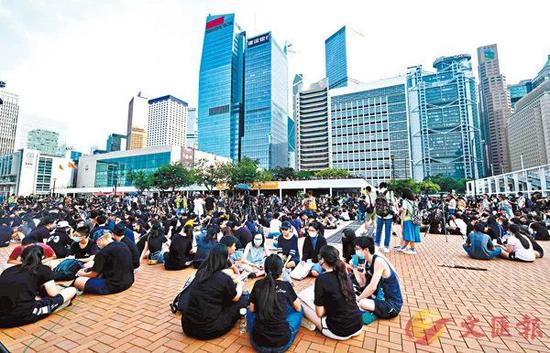 日前举办的“中学生反修例集会”(图源:文汇报)