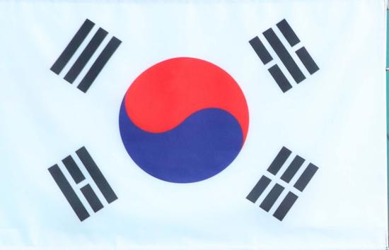 韩国太极旗的正确挂法(韩联社)