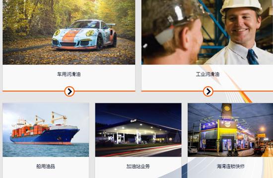 (截图来自海湾石油中国官网)