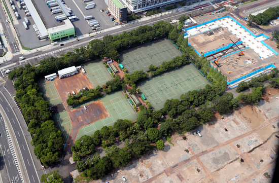 资料图:有明网球之森公园(朝日新闻)