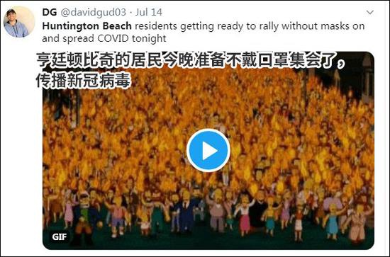 美国亨廷顿比奇海滩，被网友骂上了推特热搜