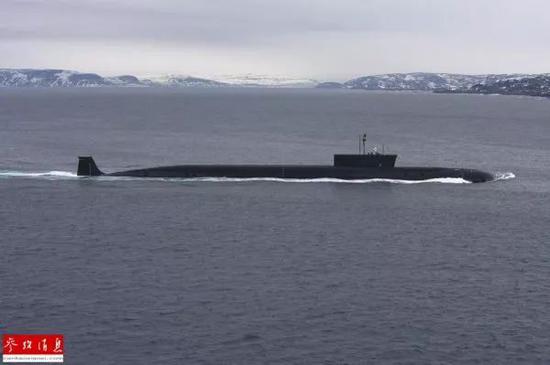 ▲俄北方舰队建制内的“尤里·多尔戈鲁基”号战略核潜艇