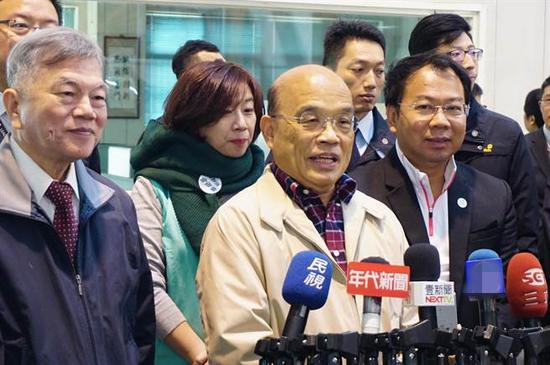苏贞昌遭轰“又在骗”。(图片来源:台湾“中时电子报”)