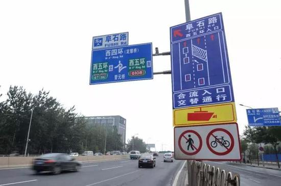 △北京阜石路杨庄东桥入口处