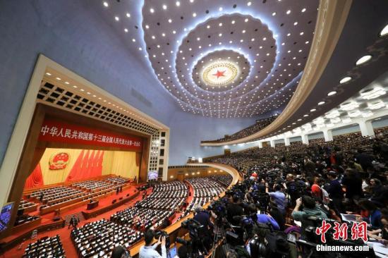 3月5日,十三届全国人大一次会议在北京开幕。中新社记者 杜洋 摄