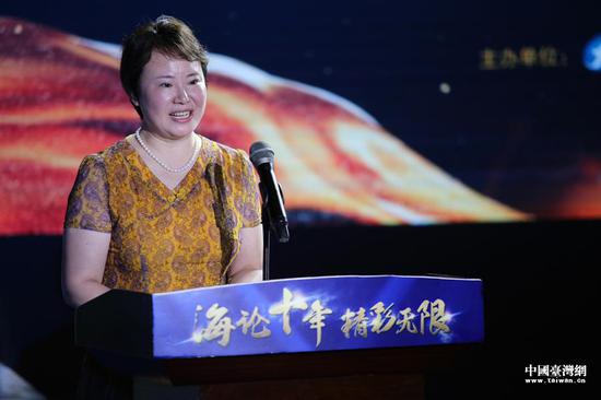 中国台湾网总经理刘晓辉致辞。(中国台湾网 袁楚 摄)