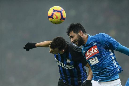 Setempat local time December 26 2018, Milan, Italy, 18/19 Serie A season 18, Inter Milan 1-0 Napoli. According to Oriental IC