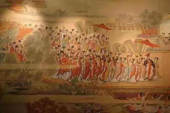 (图为后世绘制隋炀帝南巡画卷局部)