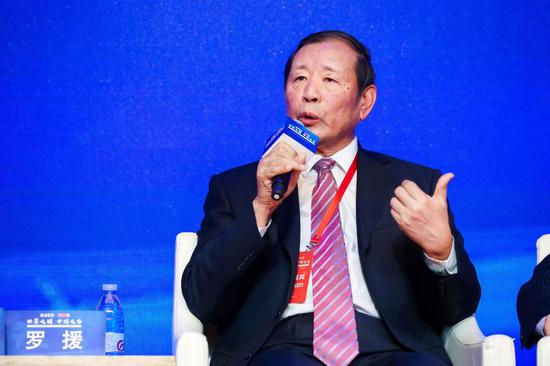 中国战略文化促进会常务副会长兼秘书长罗援发言 现场图