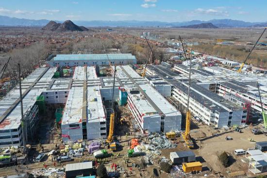 北京小湯山醫院改造工程。 中新社發 李新洲 攝