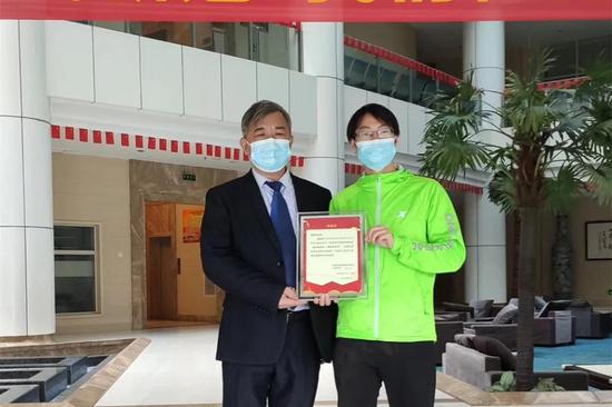 陈凯结束了为期14天的隔离观察。(本人供图)