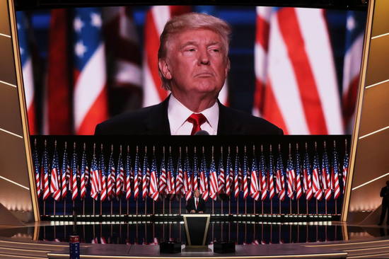  （图说：2016年，特朗普在共和党全国代表大会上。图/Getty Images）