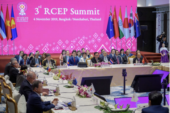 2019年11月，第三次RCEP领导人会议在泰国曼谷举行