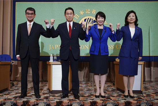 4位自民党总统选举候选人(资料图)