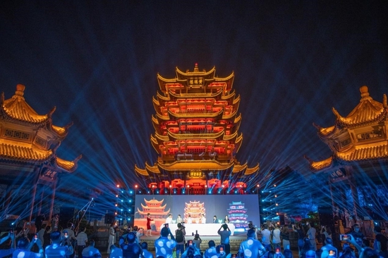 2021年9月27日,长江中游三省旅游消费大联动在黄鹤楼公园启动(央广网发 柯皓 摄)