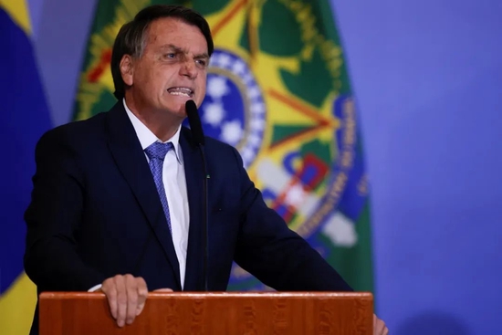 当地时间2022年6月7日，巴西巴西利亚，巴西总统博索纳罗在普拉纳托宫举行的新闻发布会上发表讲话。图/IC photo