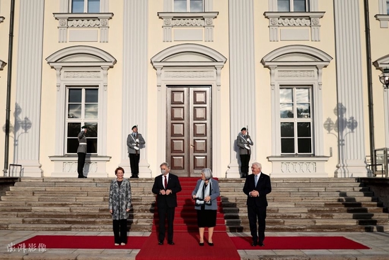德国总统在贝尔维尤宫欢迎加拿大总督。（资料图）