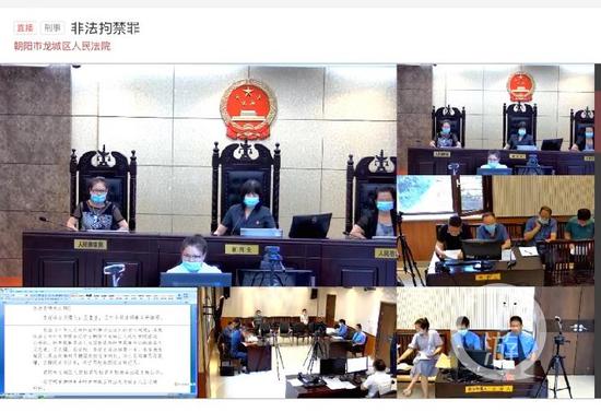 ▲王志斌涉不法拘禁罪于7月20日开庭审理。图片泉源/中国庭审公然网