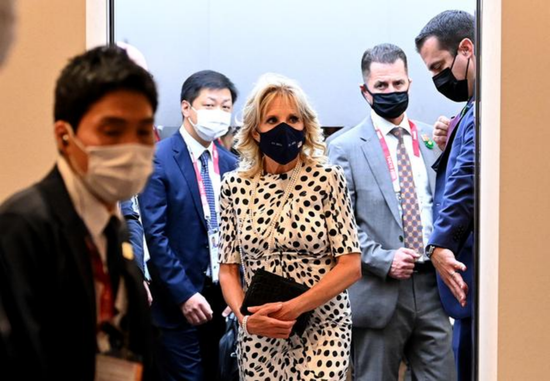 2021年7月23日,拜登夫人吉尔·拜登访问东京