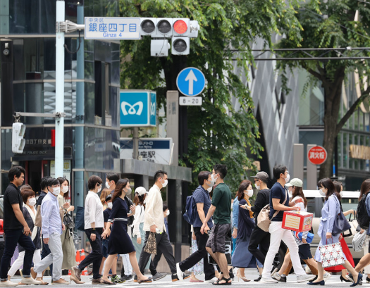 资料图:日本街头(时事通讯社)