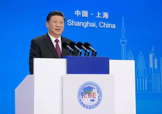 △2018年11月5日，首届中国国际进口博览会在上海开幕。国家主席习近平出席开幕式并发表题为《共建创新包容的开放型世界经济》的主旨演讲。