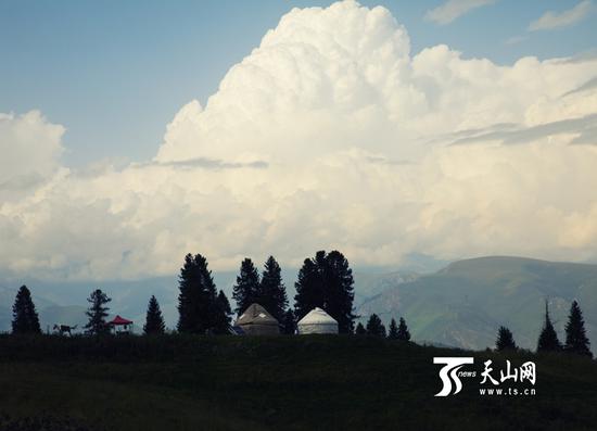 伊犁哈萨克自治州新源县那拉提草原美景。(徐晓刚摄影)