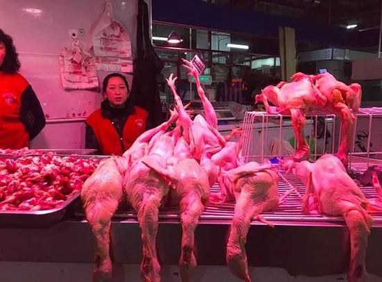 北京新发地的肉类市场。(图片泉源:赵晓娟)