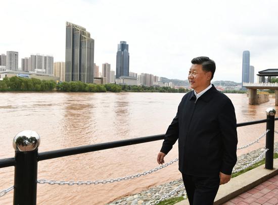 2019年8月21日,习近平在兰州考察。新华社记者 谢环驰 摄