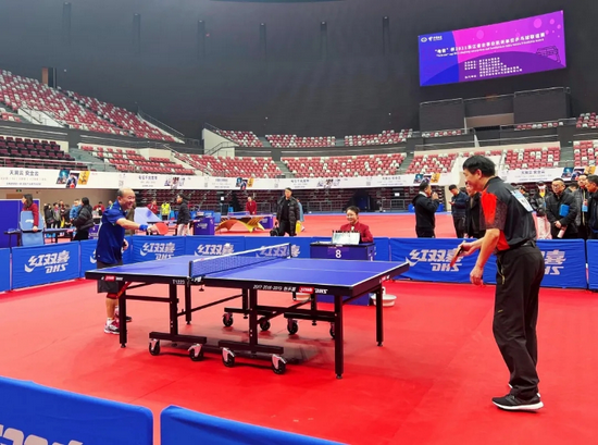 2021浙江省企事业机关单位乒乓球联谊赛现场